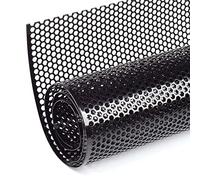 AggAuto 100×33cm Negro Rejilla de carreras, Tamaño del Panal de abeja de 6×2mm, rejilla estirada de aleación de aluminio, ajuste universal rejilla del radiador del automóvil