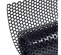 AggAuto 100×33cm Negro Rejilla de carreras, Tamaño del Panal de abeja de 8×3mm, rejilla estirada de aleación de aluminio, ajuste universal rejilla del radiador del automóvil