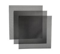 AggAuto 3 piezas 33×33cm Rejilla Deportiva Negro, Rejilla Deportiva de Rombo 3×6mm, Rejilla de Aluminio, universalmente compatible para automóviles.