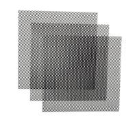 AggAuto 3 piezas de malla de metal universal de 13 x 13 pulgadas, nunca se oxida, aleación de aluminio, rejilla de malla de rejilla de rejilla de inserción, paño rombico agujero 6 x 12 mm, color negro