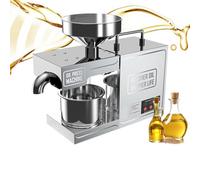 AGGBDYXO Prensa De Aceite AutomáTica Inteligente De Acero Inoxidable De 820 W para Cacahuete, SéSamo, Linaza, Nueces, Girasol, Extractor De Aceite En FríO Y Caliente (220 V)