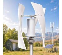 AGGBDYXO Turbina Eólica de Eje Vertical, Kit Generador de 3 Palas con Generador de Imán Permanente y Controlador 12V/24V/48V para Casa, Cabaña, Granja, Caravana y Uso Aislado,24v