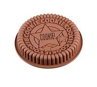 AGGERT Bandejas Para Horno Molde Redondo 3D Para Galletas De Chocolate Moldes De Silicona Para Galletas Molde Antiadherente Para Pudín Molde Grande Para Hornear Pasteles Y Mousse 1Uds