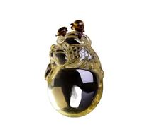 AGHSGDBCE Pixiu - Collar de jade con colgante de cristal de riqueza de Feng Shui amarillo Overlord Pixiu Piyao con cordón, Talla única, No es una piedra preciosa