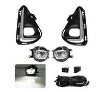 AGHXYUER Luces antiniebla LED compatibles for Corolla Axio 2018 Conjunto de lámpara antiniebla Parrilla Faro Cables Marco de botón Cubiertas cromadas (halógenas)(Led Fog Lamp)