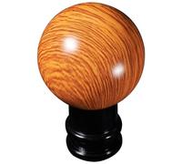 AGHXYUER Palanca de cambios Perilla de palanca de cambios de aluminio de grano de madera de caoba Transmisión manual/automática universal interiores del vehículo (amarillo)(Yellow)