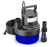 AgiiMan Bomba sumergible sumergible 1/2 CV Bomba de sumidero portátil 2560 GPH Bomba de drenaje de piscina Azul