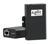 AgilePoElink Divisor PoE de 60 W PoE a USB C y LAN IEEE 802.3bt, 10/100/1000Mbps, adaptador de alimentación a través de Ethernet a USB tipo C