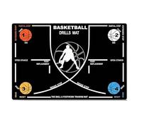 Agility Drill Floor Mat - 100x50cm Non Slip Basketball Training Pad, Silent Indoor Outdoor Dribble Mat for Kids Teens Adults Home School Club Sports Skill Development Practice