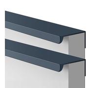AGINOS Manijas de Gabinete Azul Oscuro Tiradores Ocultos para Puertas de Muebles Tirador de Cajón de Armario de 2 Piezas para Cocina Dormitorio Guardarropa, Aleación de Aluminio (Length 120mm)