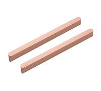 AGINOS Tiradores de Armario de Oro Rosa 2 Manijas para Puertas de Muebles Tirador de Cajones de Gabinetes de Metal Tiradores de Cocina en Forma de T, Aluminio Macizo (Length 115mm)