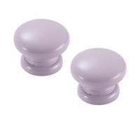 AGINOS Tiradores de Muebles Morados Perillas de Armario de Cocina de Madera Maciza 2 Manijas para Cajones Tiradores para Puertas de Gabinete, con Tornillos (Single hole)