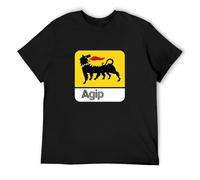 Agip Oil Petrolium Gas Station Service Station Car Automotive Race Racin Outdoor Men's T-Shirt Unisex Black Cotton Print tee Shirts L