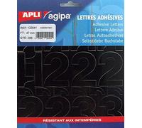Agipa 122041 - Juego de pegatinas (letras del alfabeto, 47 mm, 286 unidades), color negro