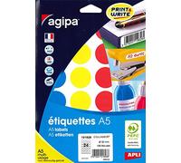 Agipa - Lote de 168 pegatinas redondas (30 mm), multicolor