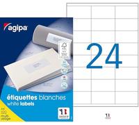 Agipa White Multipurpose 100 A4 70 x 36 - Etiqueta autoadhesiva (Color blanco, 70 mm, 36 mm)