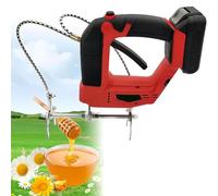 Agitador De Abejas Eléctrico De Mano | Máquina Portátil para Sacudir Colmenas | Strumento Portatile Senza Fili con Mango Antideslizante Y Clip De Nido De Tarjeta Especial (Red, 1 Battery)
