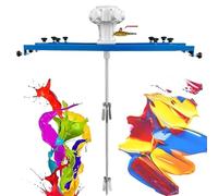 Agitador de aire for tanque IBC Mezclador de pintura neumático de 1 tonelada/1000 L, Máquina agitadora de pintura, Hélice plegable, con soporte, for disolvente de tinta(5cylinder)