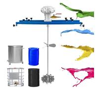Agitador de aire IBC, máquina mezcladora de tanque con agitador de aire, acero inoxidable, eje de acero inoxidable de 880 mm e impulsor plegable de 250 mm, perfecto for pintura(B,02)