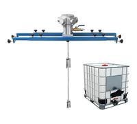 Agitador de aire IBC, máquina mezcladora neumática de tanque de 1 tonelada, máquina agitadora de pintura, hélice plegable, con soporte para suspensión, para agitador de disolución de tinta