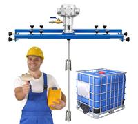 Agitador de Aire IBC,Mezclador de Aire para Depósito IBC y Barril Abierto,Agitador Neumático de Velocidad Ajustable con Hélice Plegable de Acero Inoxidable,para Resinas,Pinturas Large5-Cylinder