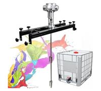 Agitador de aire, máquina mezcladora de tanque eléctrico, máquina agitadora de pintura comercial de 1 tonelada con colgador de soporte, for agitador de disolución de tinta(Large5cylinders)