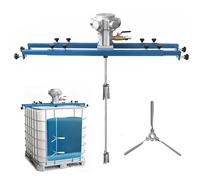 Agitador de aire para IBC, mezclador neumático para tanques de 1 tonelada, mezclador de pintura, hélice plegable, con soporte para agitador de disolvente de tinta.(3 Cylinders)