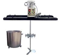 Agitador de aire vertical con velocidad ajustable y hélice plegable para disolver pintura y tinta