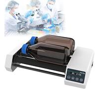 Agitador de botellas de reactivos de laboratorio, mezclador de rodillos, con 4 rodillos, pantalla digital LED, velocidad ajustable de 20 a 80 rpm, temporizador de 1 min a 23 h 59 min, para pruebas q