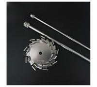 Agitador de hélice con palas de acero inoxidable, Paleta de dispersión laboratorio acero inoxidable 304 y juego varillas agitación 3-10cm(7cm paddle with rod)
