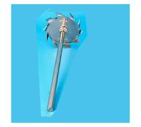 Agitador de hélice con palas de acero inoxidable, Paleta de dispersión tipo diente acero inoxidable 304 con varilla agitadora, 1 Juego 3-18cm(7cm disk with rod)