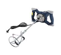 Agitador de hormigón, agitador de mortero (1400 W, 6 velocidades, velocidad nominal: 0-1200r/min, mango ergonómico antideslizante, color azul