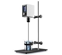 Agitador de Laboratorio de Sobremesa, Mezclador Digital de Sobremesa con Varilla de Agitación y Soporte de Acero Inoxidable, Velocidad Variable de 60~2000 Rpm y Temporizador de 1 Min a 99 H 59 Min