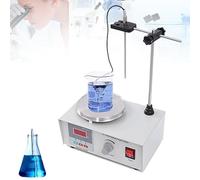 Agitador de placa calefactora digital, con temporizador, mezclador agitador de placa calefactora magnética, sensor de sonda de temperatura incluido, adecuado for mezclar, agitar y calentar líquidos