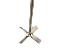 Agitador dentado de acero inoxidable, Cuchilla agitadora de hélice cuatro palas acero inoxidable Lab 304 con varilla 40-100 mm(40mm blade with rod)