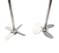 Agitador dentado de acero inoxidable, Disco de dispersión varilla agitadora acero inoxidable 304, paleta 3 hojas, 30 45 grados, varios tamaños(Three Blades 7cm)