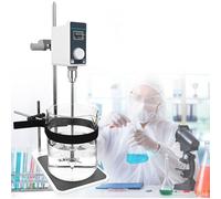 Agitador digital superior, agitador eléctrico de laboratorio con motor sin escobillas, velocidad ajustable, temporizador de 0 a 24 horas para procesamiento químico y mezcla de líquidos viscosos