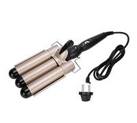 Agitador Eléctrico Antideslizante para el Cabello, Varita de Hierro para Rizar el Cabello, Calentamiento Rápido para el Cabello Mojado en el Hogar de la Peluquería Seca(Dorado 32mm)