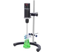 Agitador eléctrico de laboratorio digital LCD, mezclador superior de precisión para mezcla sólido-líquido, rango de velocidad de 100-2000 rpm, ideal para experimentos de laboratorio e investigación