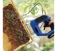 Agitador Eléctrico Inalámbrico De Marco Abejas Con Mango Antideslizante Removedor De Abejas Recargable Ajustable De 4 Velocidades,máquina Agitadora De Mano Con 2 Baterías For Apicultores(Blue,110V)