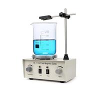 Agitador Magnético Agitador magnético de calentamiento de 1 l, placa calefactora de laboratorio, mezclador magnético con barra agitadora de 1 l, 2400 rpm(UK)