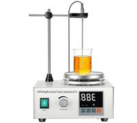 Agitador magnético calefactor de 1 litro con pantalla digital de temperatura y ajuste de velocidad, mezclador agitador magnético de 0 a 2000 RPM, equipo de laboratorio de química