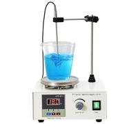 Agitador magnético calefactor de 1 litro con soporte, 100-2000 RPM Agitador eléctrico superior Placa caliente Máx. 100 ℃ con kit de mezclador magnético Equipo de laboratorio de química
