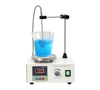 Agitador magnético con calefacción de 250 W, agitador digital de laboratorio, hasta 2000 ml, 0-2000 rpm y 0-99 °C, acero inoxidable 304, para laboratorio, cerveza casera, escuela
