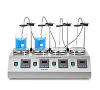 Agitador magnético con placa calefactora,Agitador de laboratorio magnético temperatura Digital de lab 1000ML, pantalla LED, mezclador magnético con barras agitadoras para investigación científica