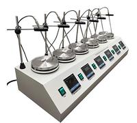 Agitador magnético con placa calefactora,Agitador de laboratorio magnético temperatura Digital de lab 1000ML, pantalla LED, mezclador magnético con barras agitadoras para investigación científica