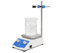 Agitador magnético de calentamiento con pantalla digital, mezclador termostático de placa calefactora de laboratorio, velocidad ajustable 1600 rpm