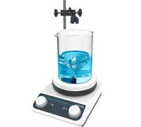 Agitador magnético de laboratorio con placa calefactora, mezclador magnético de 200-1500 RPM y capacidad de 2 L, control termostático.,HS5(2L)