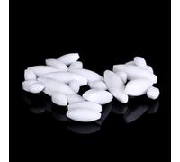 Agitador magnético de polietileno PTFE - Barras agitadoras elípticas, juego de 10 piezas for uso en laboratorio, varios tamaños(A350(D12xL35mm))