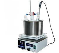 Agitador magnético digital con placa calefactora, agitador con calefacción de 2450 RPM con baño de aceite, control de temperatura PID de 5 a 300 °C, temporizador de 999 minutos para investigación de